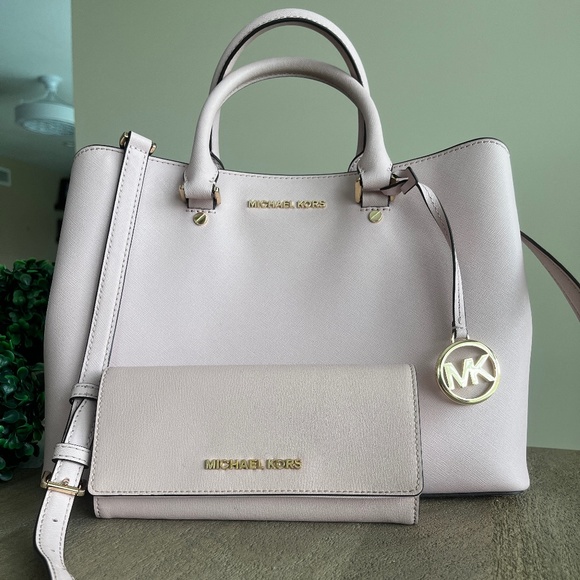Michael Kors Pink Satchel Crossbody with Wallet - Picture 1 of 16